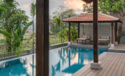 Pool, deck and the gazebo