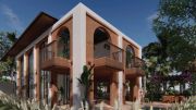 Perspective image of the villa